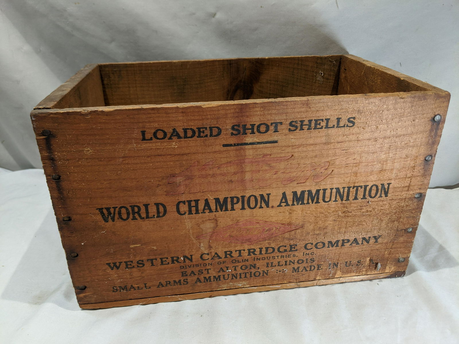 Antique Western Cartridge Shotgun Shell Wood Ammo Crate (1 of 6)