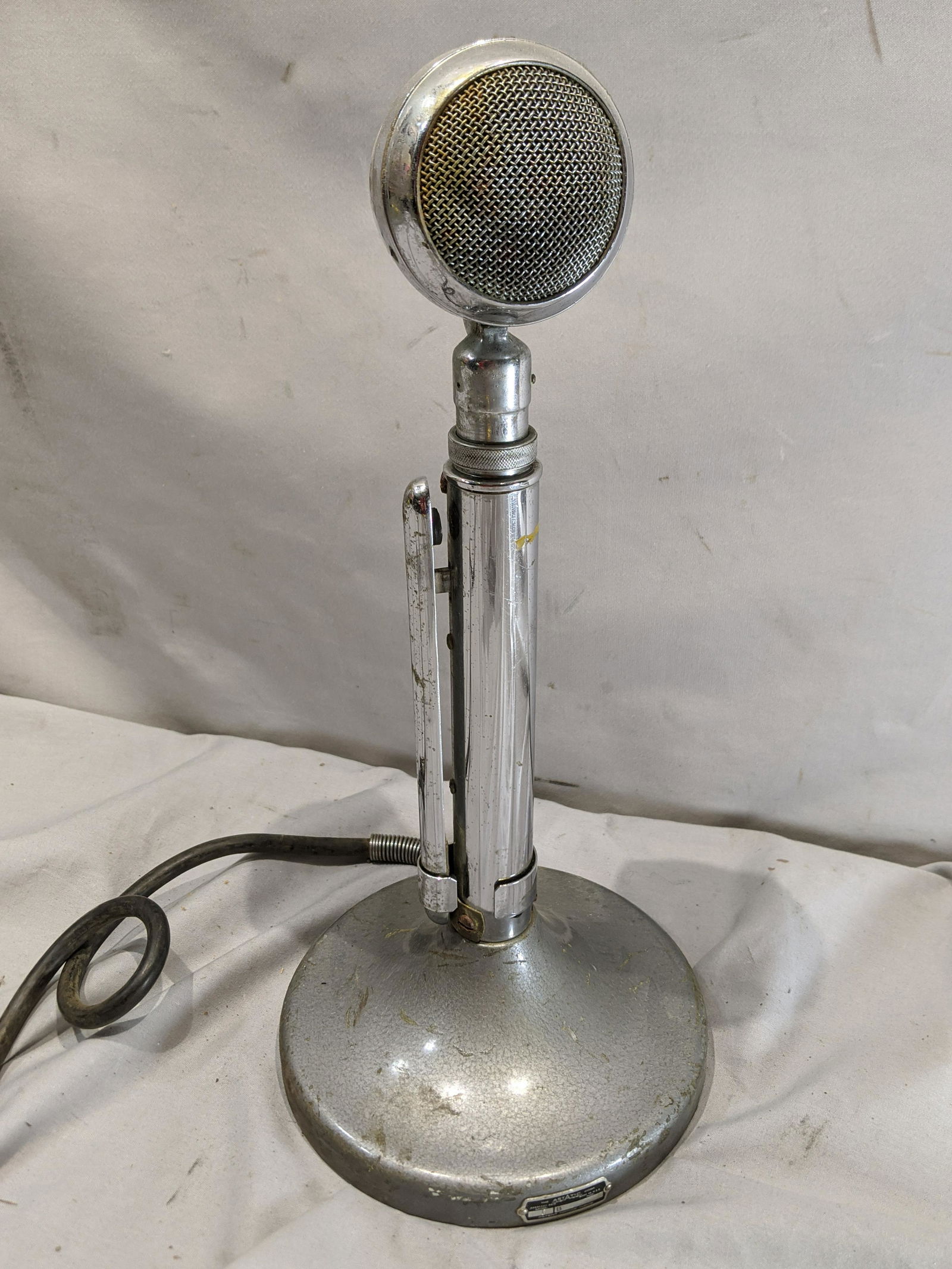 Vintage Astatic Chrome Mic Microphone on Model G Base (1 of 4)
