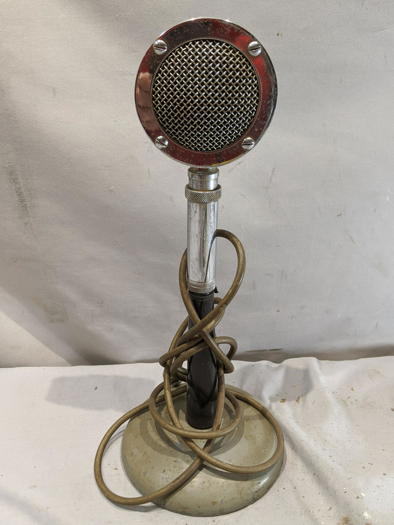 Vintage Astatic Model D-104 Mic Microphone w/ Stand (1 of 5)