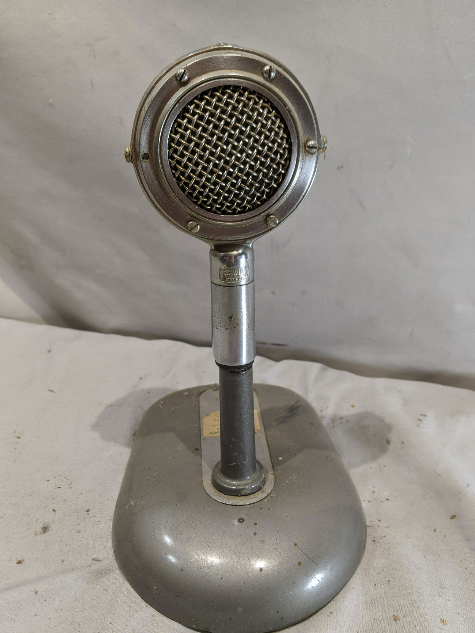 Shure Crystal Mic Microphone Model 70H w/ Atlas Stand (1 of 6)