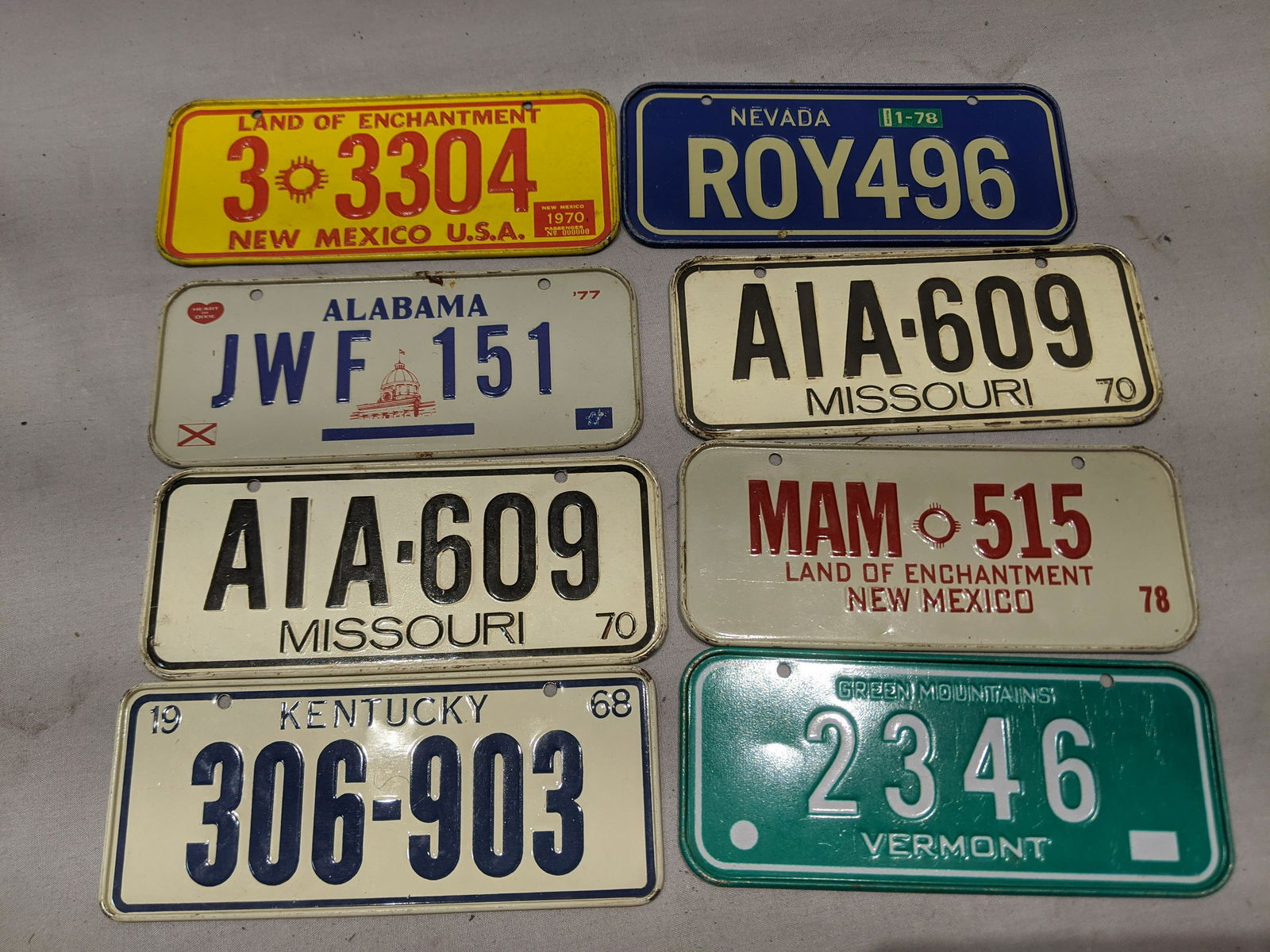 Lot 8 1960-70's Small Bike Motorcycle License Plates (1 of 6)