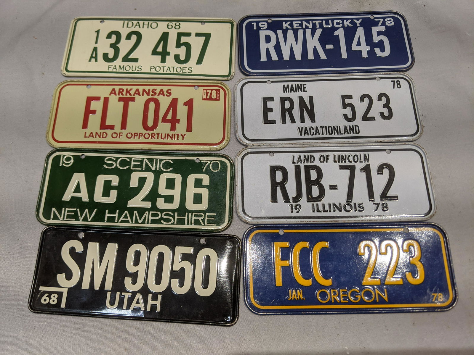 Lot 8 1960-70's Small Bike Motorcycle License Plates (1 of 6)