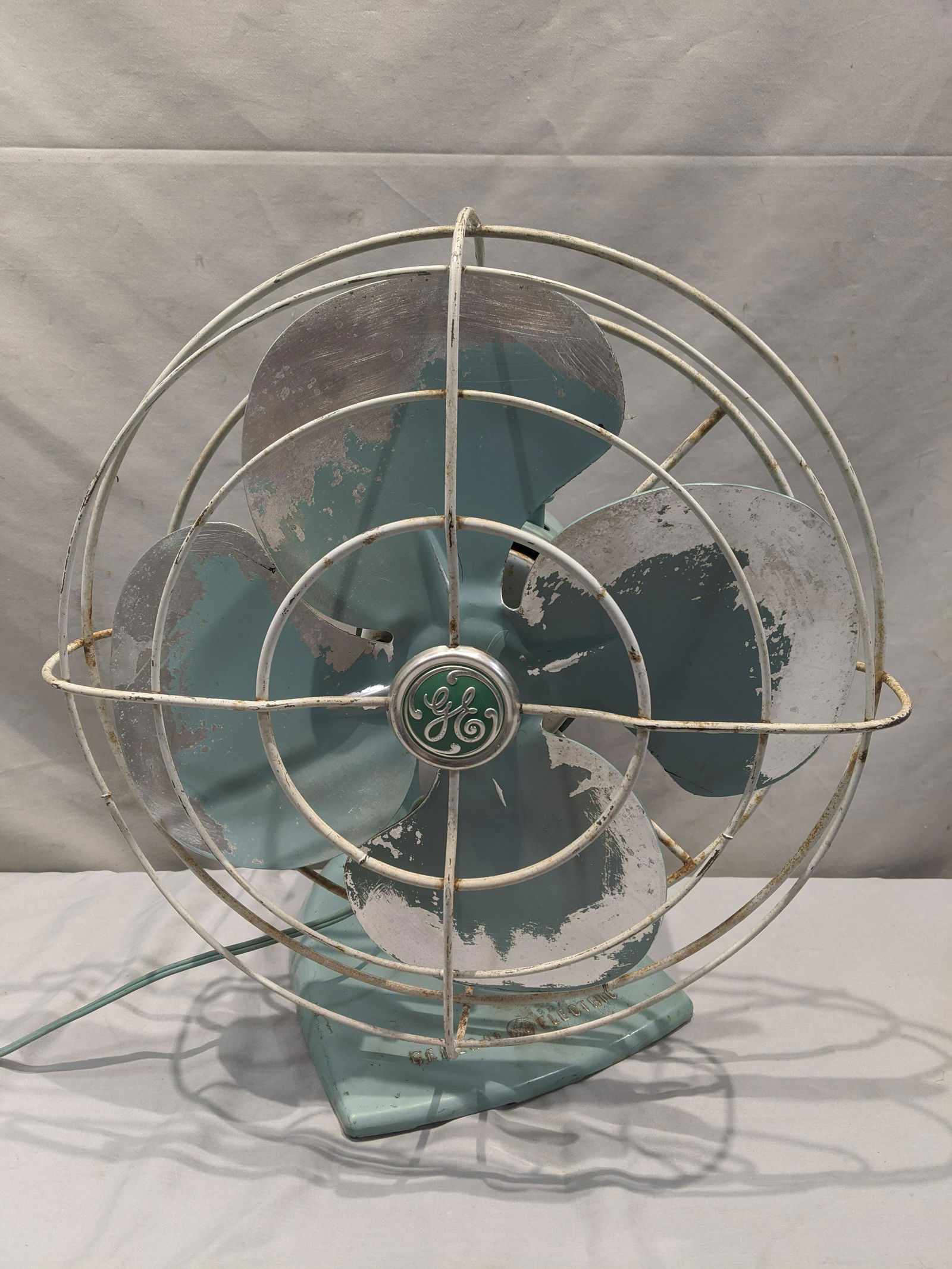 Vintage GE General Electric Light Blue Painted Electric (1 of 5)