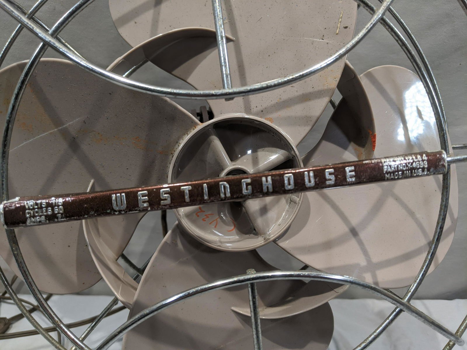 Art Deco Vintage Westinghouse Model 12LA4 Electric Fan (1 of 5)