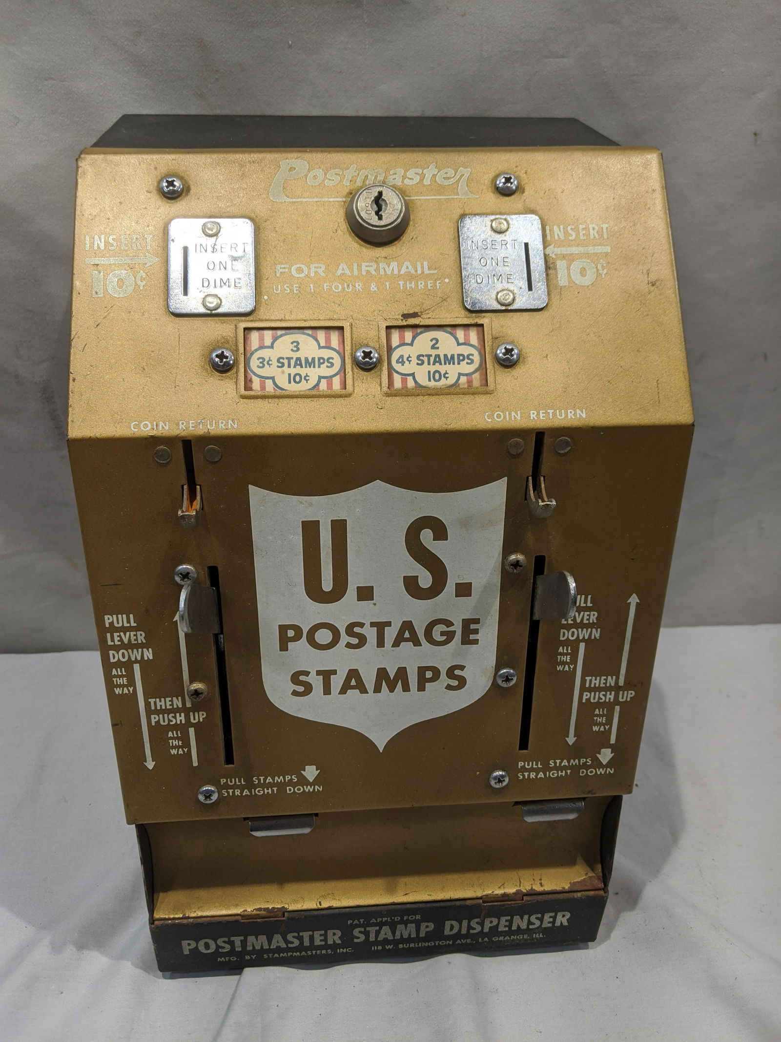 1958 Postmaster US Postage Machine Dispenser (1 of 8)
