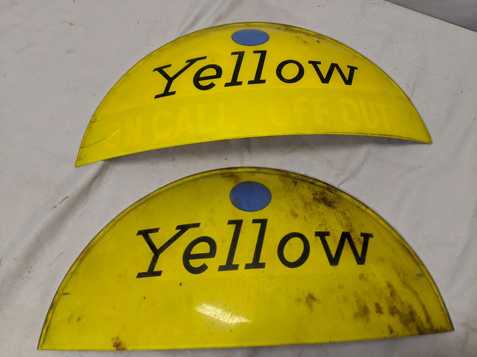 Old Yellow Cab Taxi On Call Service Light Plastic Cover (1 of 4)