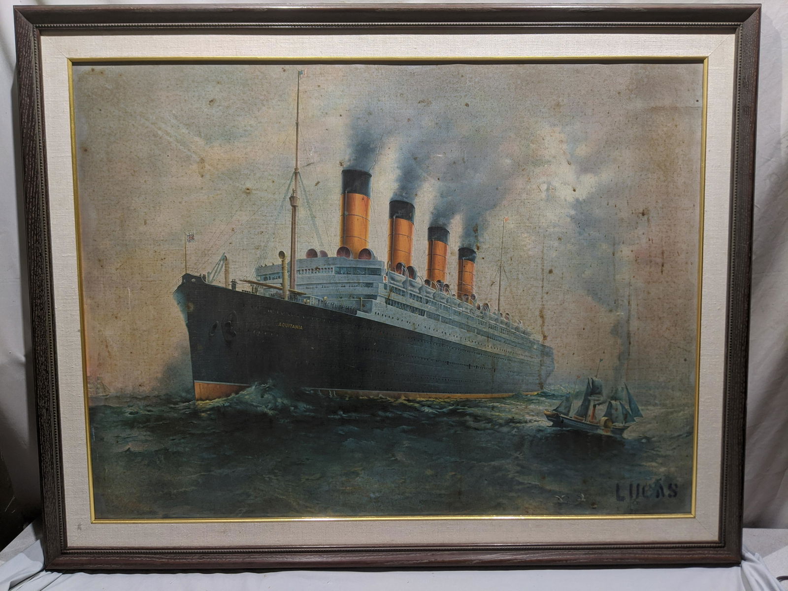 Aquitania Large Framed Print By Lucas of Steamship (1 of 14)