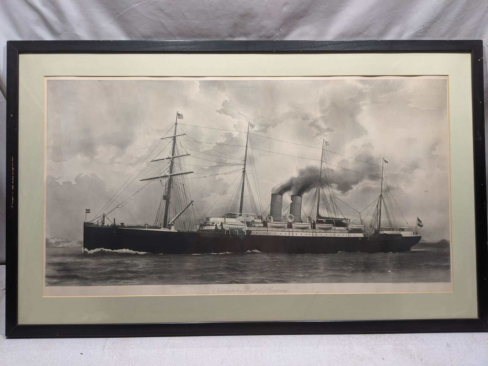 1889 Norddeutscher Lloyd  Co 1899 Steamship Engraving (1 of 12)