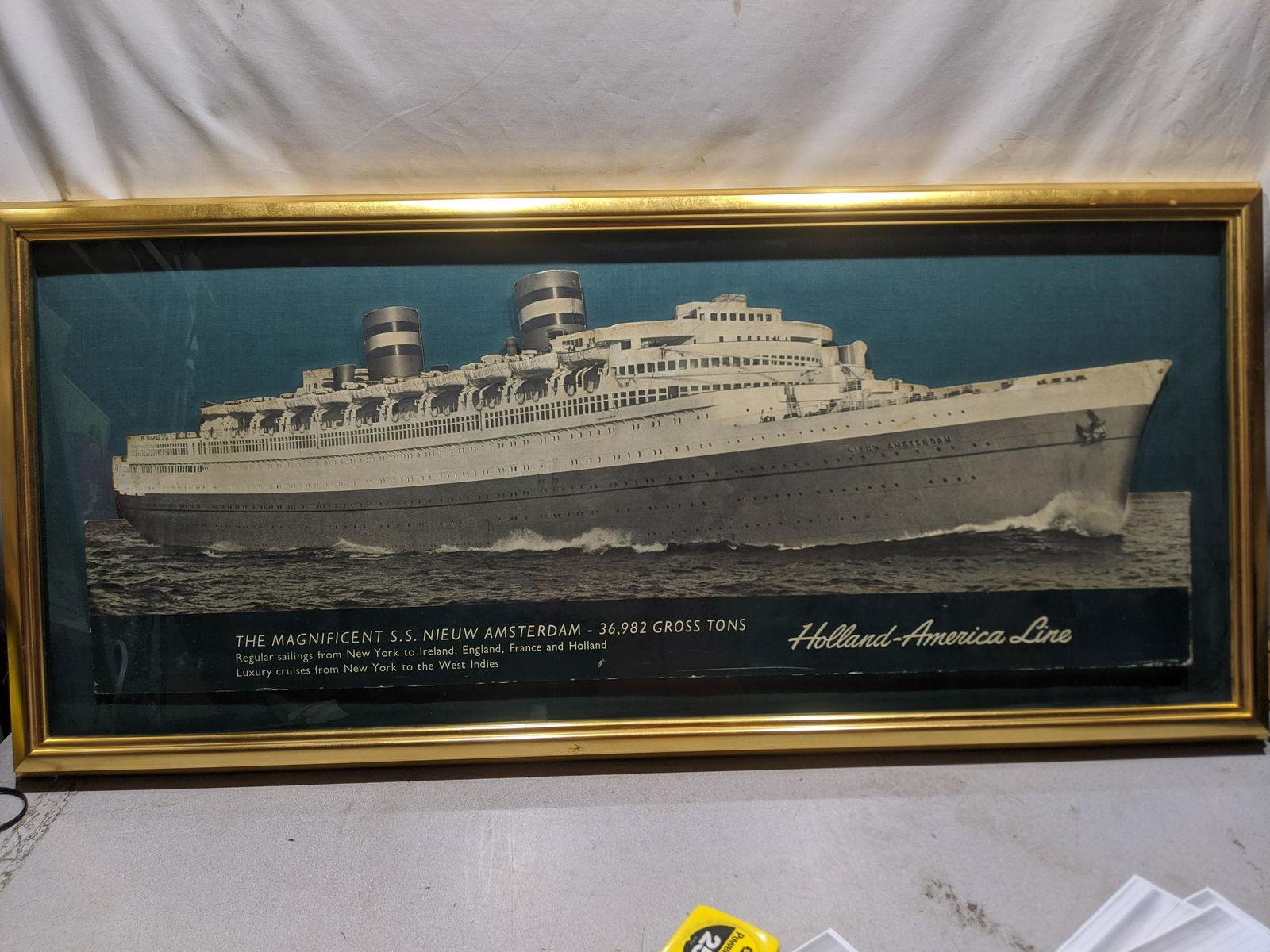 Nieuw Amsterdam Holland-America Lines Cardboard Sign (1 of 10)