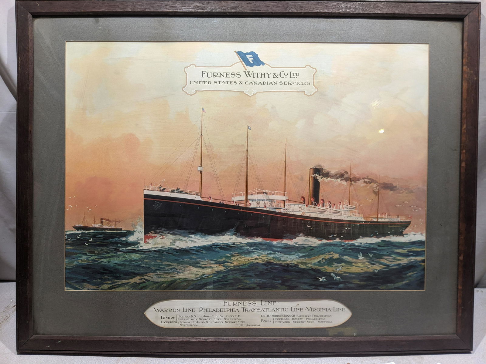 Furness Withy & Co Line Steamship Framed Print (1 of 9)