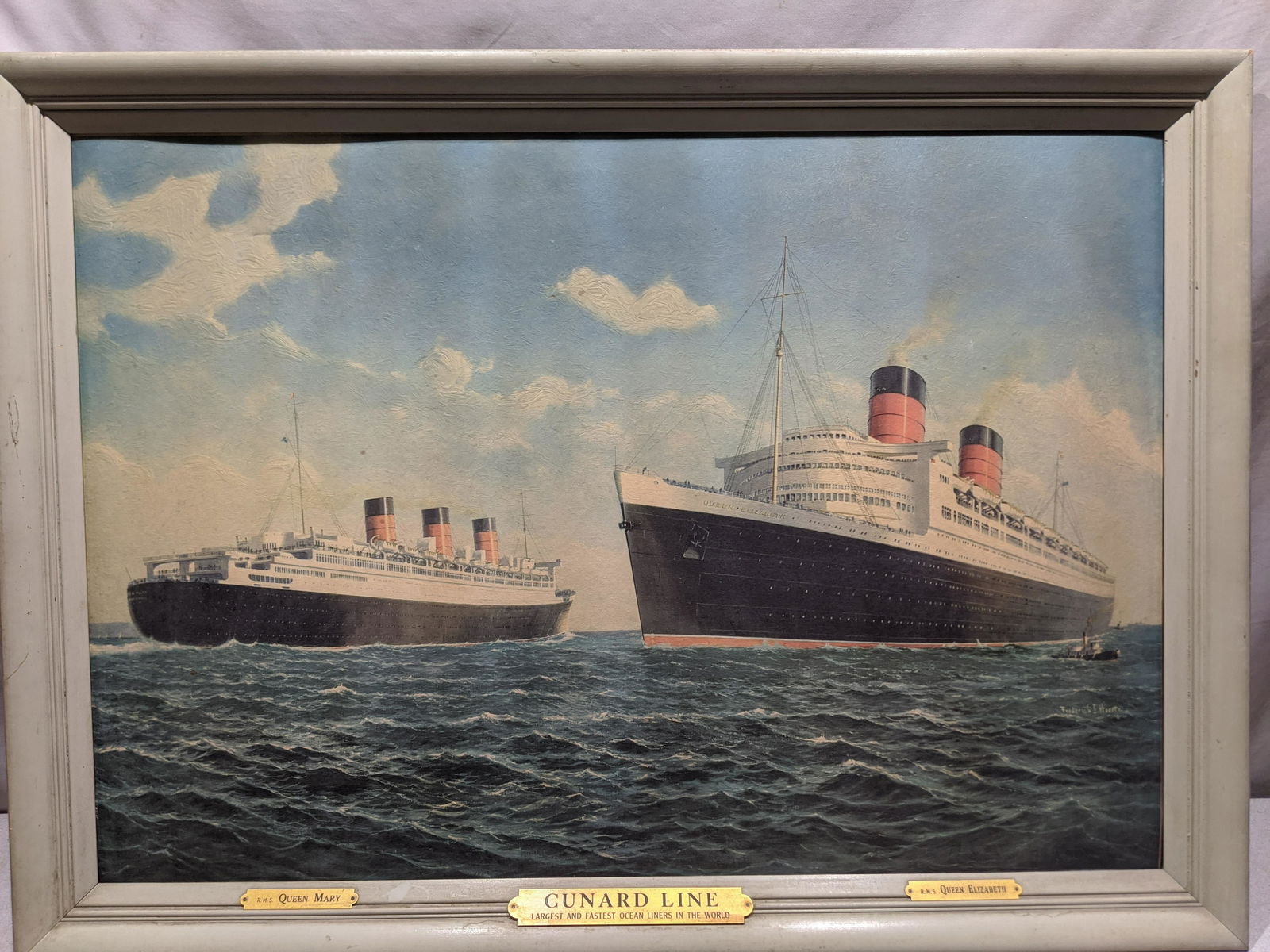 RMS Queen Mary & Elizabeth Cunard Lines Large Print (1 of 11)