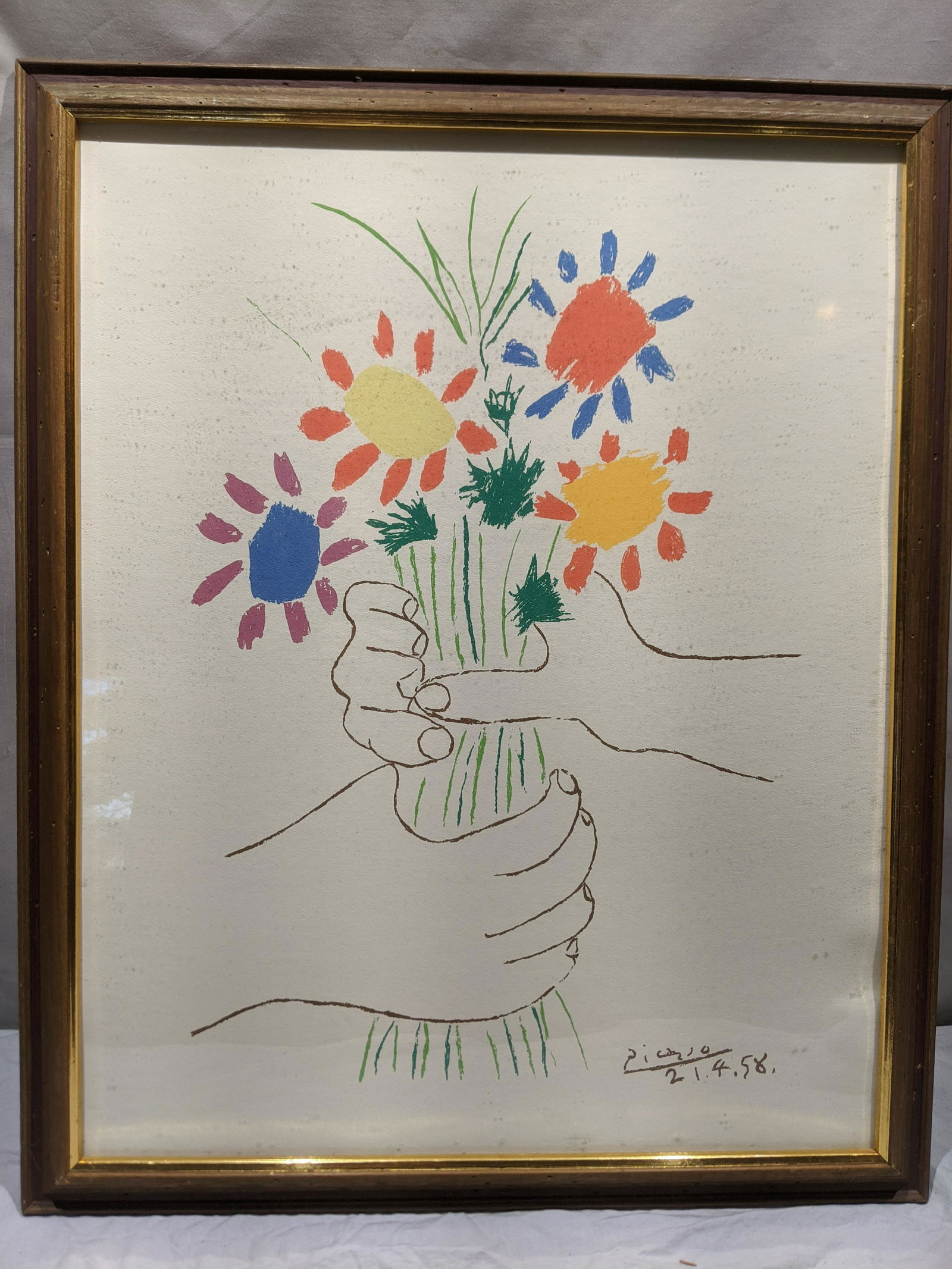 1958 Pablo Picasso Bouquet of Peace Lithograph (1 of 8)