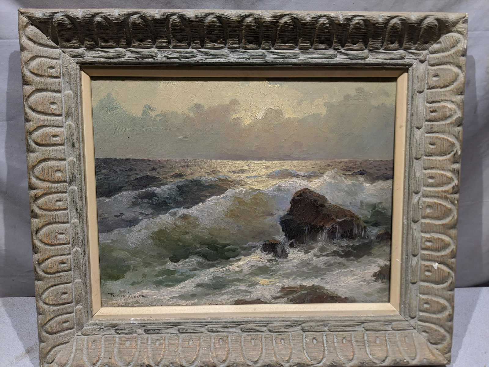 Franco Ruocco Italian Seascape Oil Painting (1 of 15)