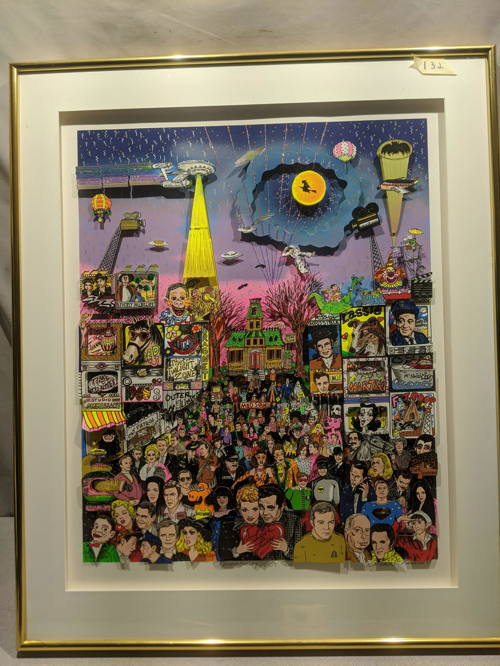 Charles Fazzino Remembering 60's TV 3D Serigraph (1 of 15)