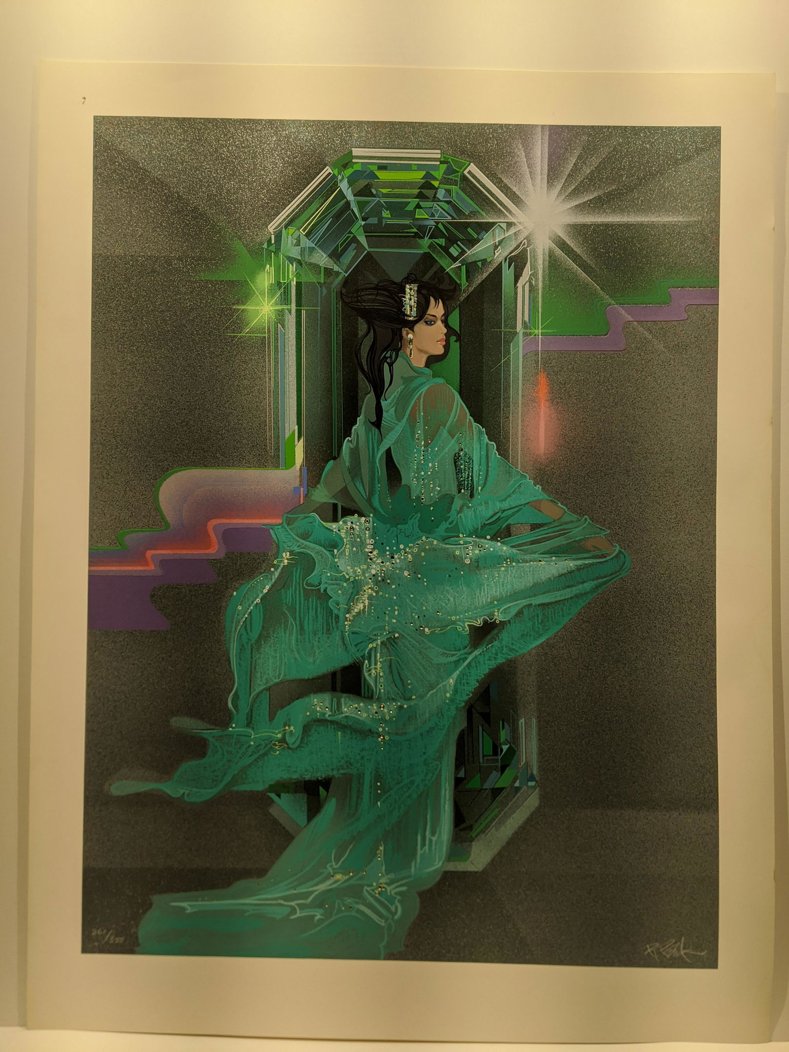 Robert Peak Lady in Aqua LTD Ed Lithograph (1 of 10)
