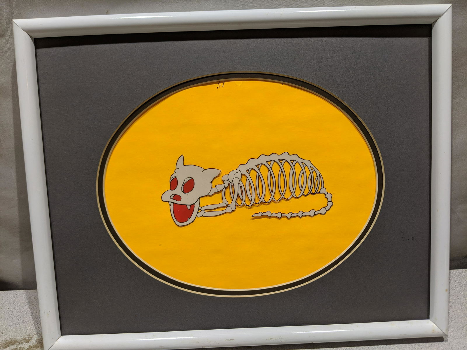 c1950 Animal Cat Skeleton Cartoon Animation Cell (1 of 5)