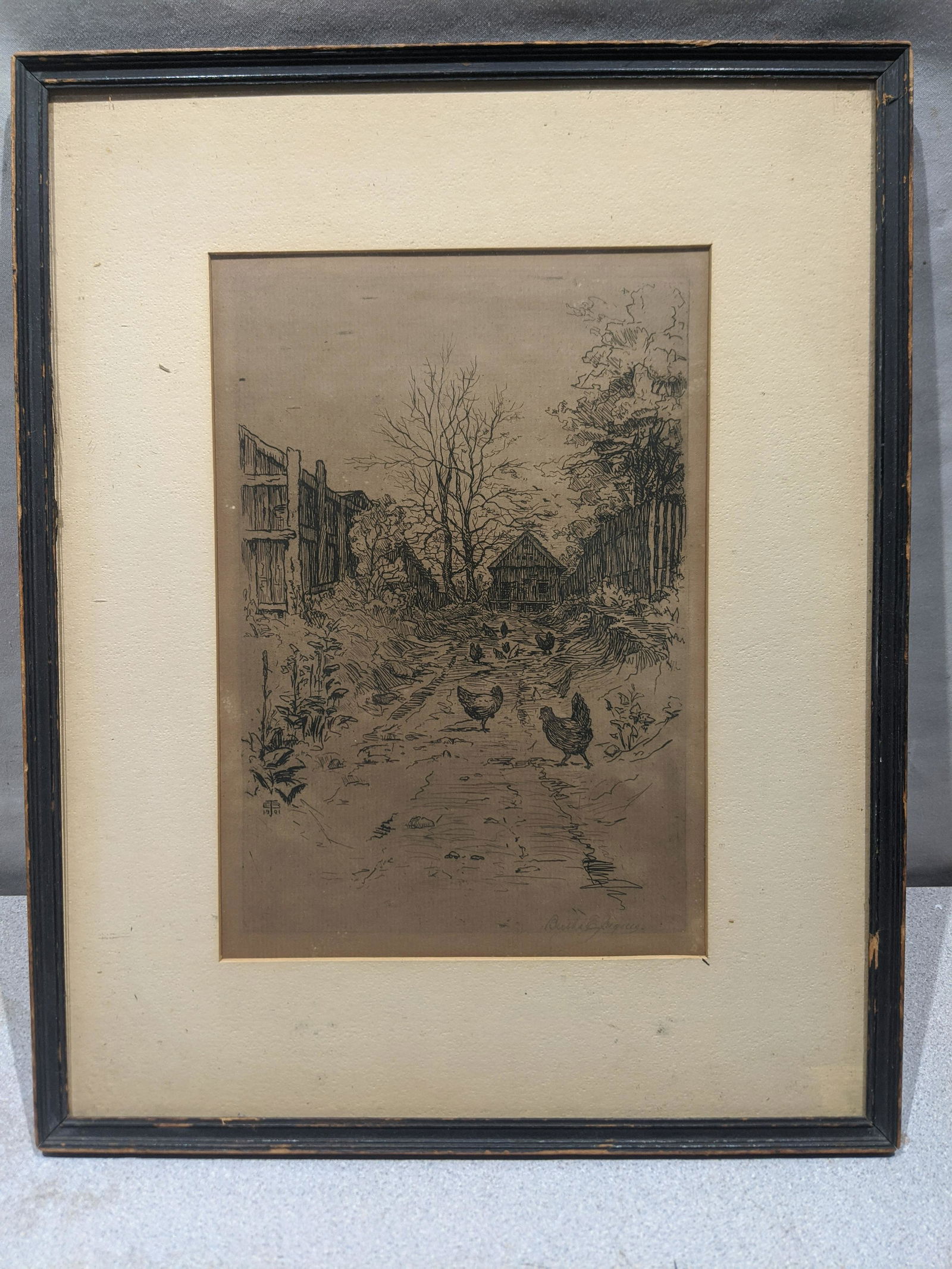 1901 Bertha Jaques Chicken Farm Engraving (1 of 10)