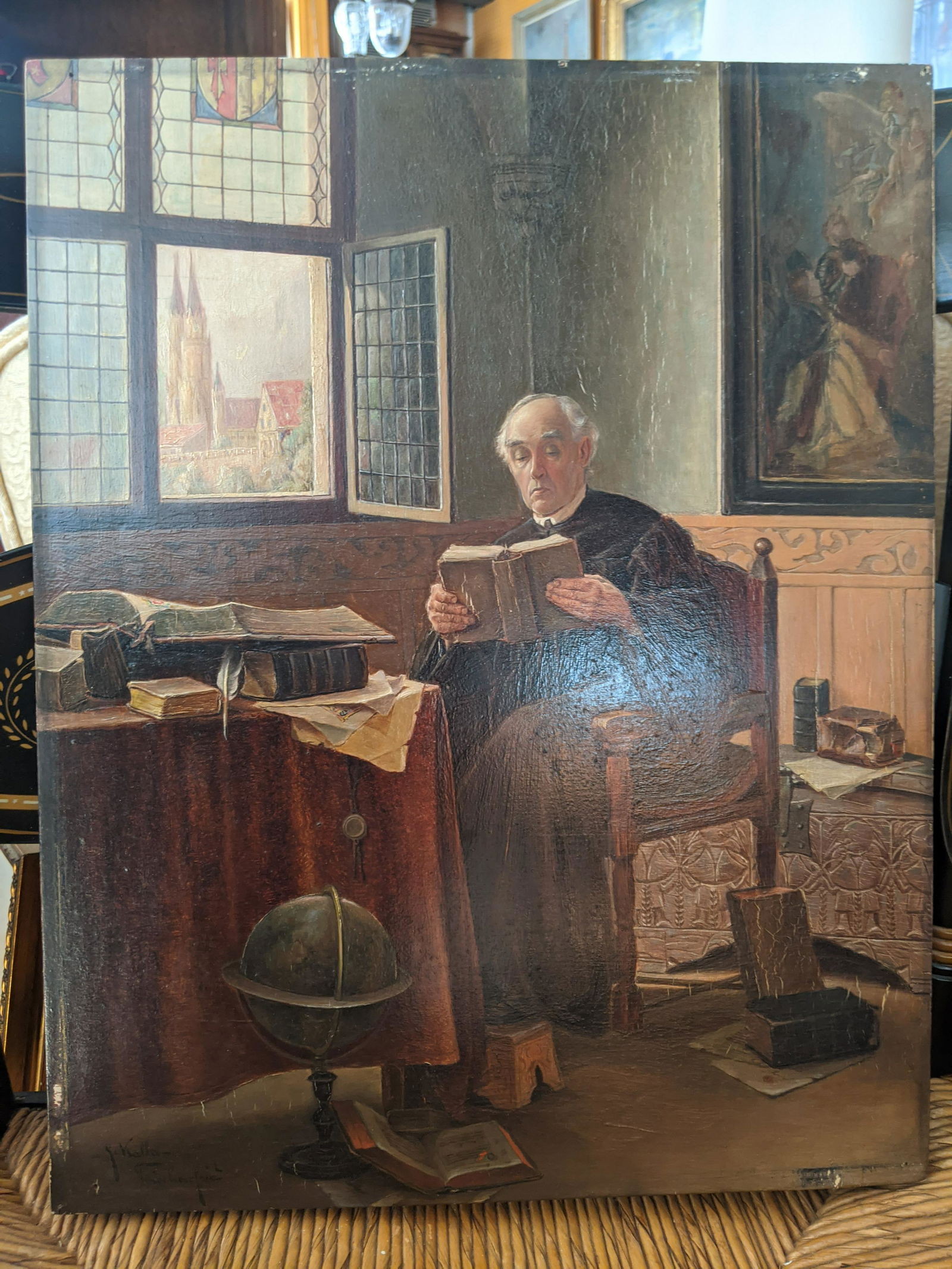 Grete Kalla Priechenfried Oil Painting Scholar at Desk (1 of 12)