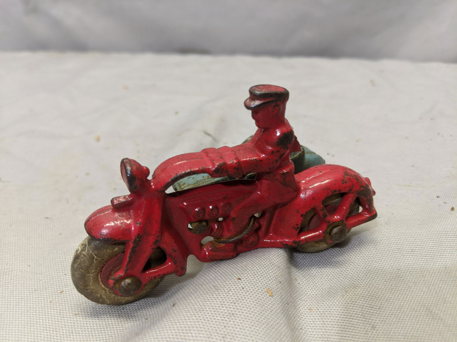 Antique Original Cast Iron Motorcycle & Side Car Hubley (1 of 6)