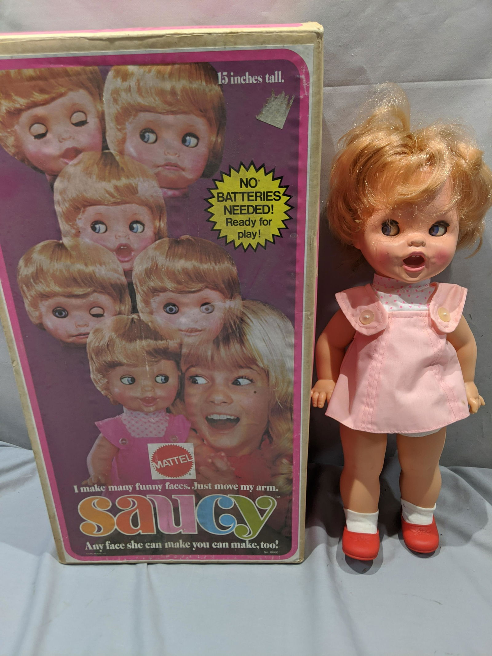 1973 Mattel 8660 Saucy Funny Faces Doll in Box (1 of 6)