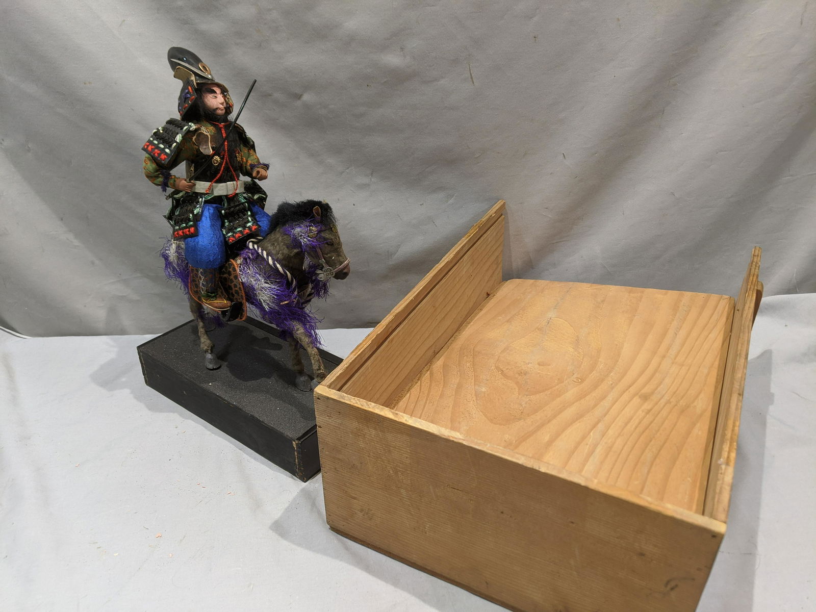 Vintage Japanese Kiyomasa Boy's Festival Doll on Horseb (1 of 7)