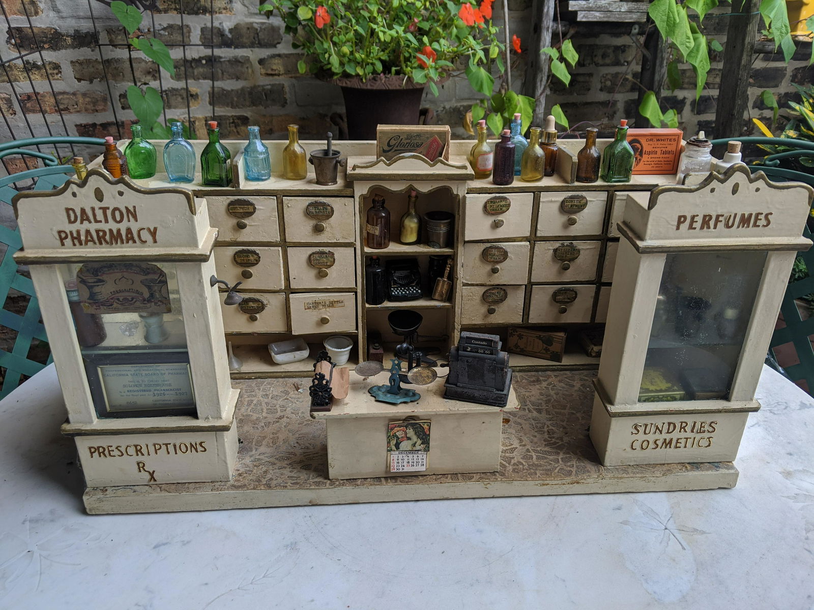 Turn of Century Pharmacy Model Dollhouse Diorama (1 of 12)