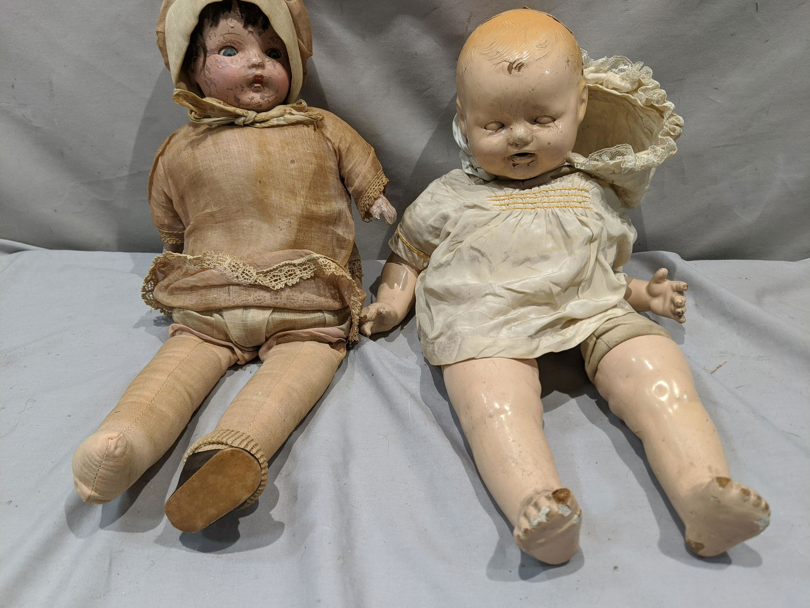 Lot 2 Antique Composition Dolls Ideal & EIH Co (1 of 8)