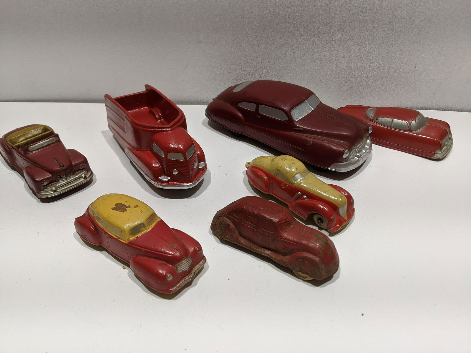 Lot 7 c1950's Rubber Toy Cars Auburn Arcor Sun Rubber (1 of 8)