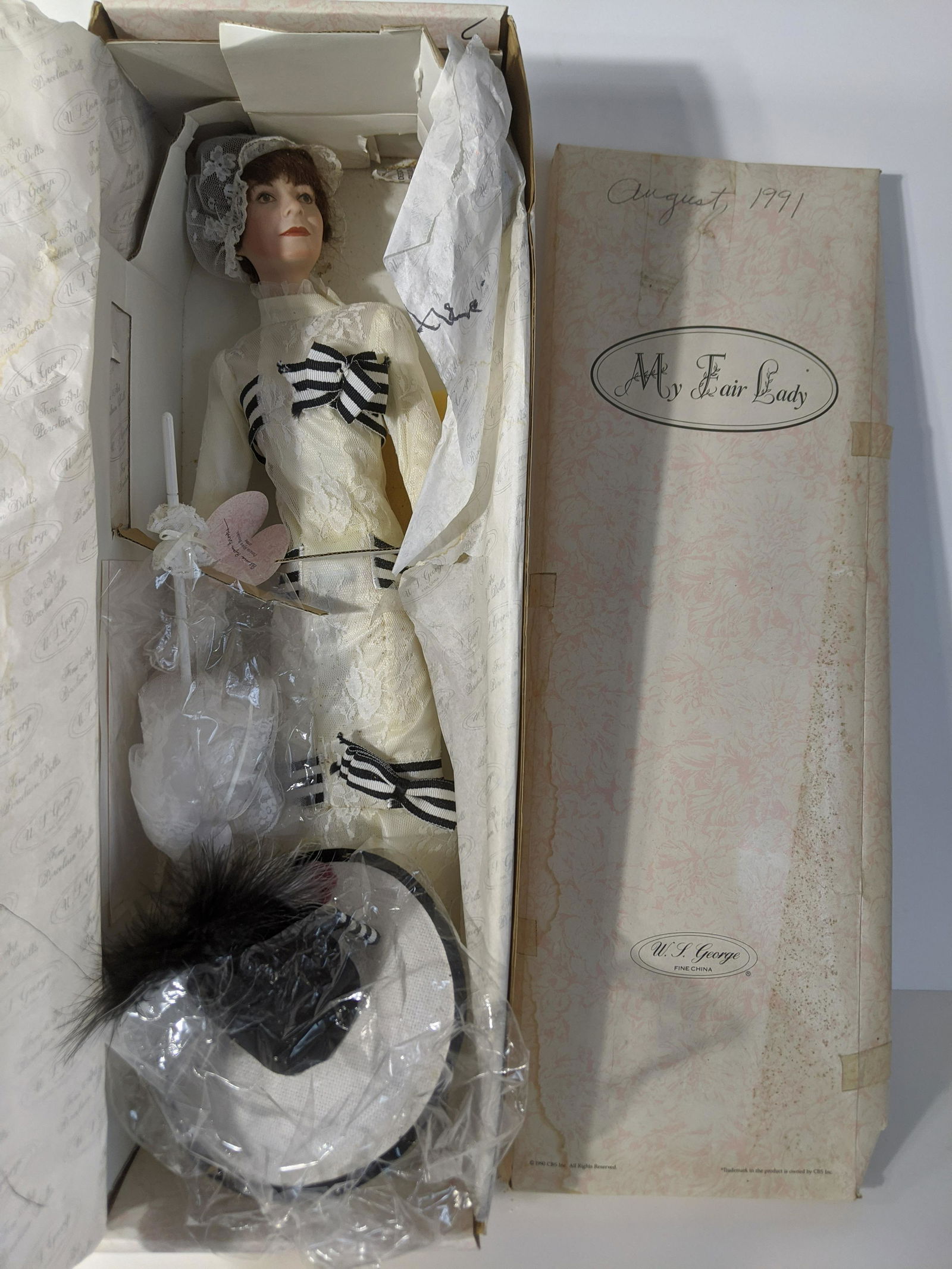 1990 WS George My Fair Lady Porcelain Doll In Box (1 of 6)