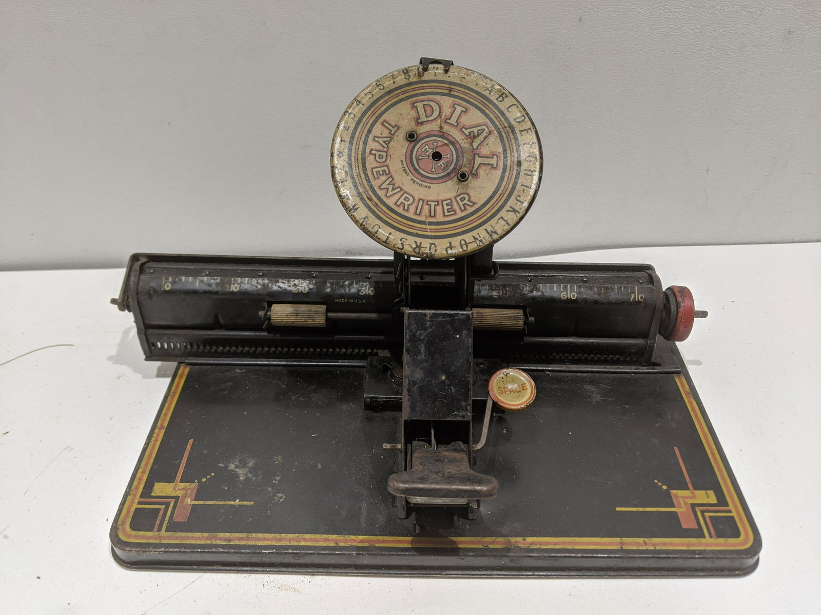 Antique Marx Tin Litho Dial Typewriter (1 of 6)