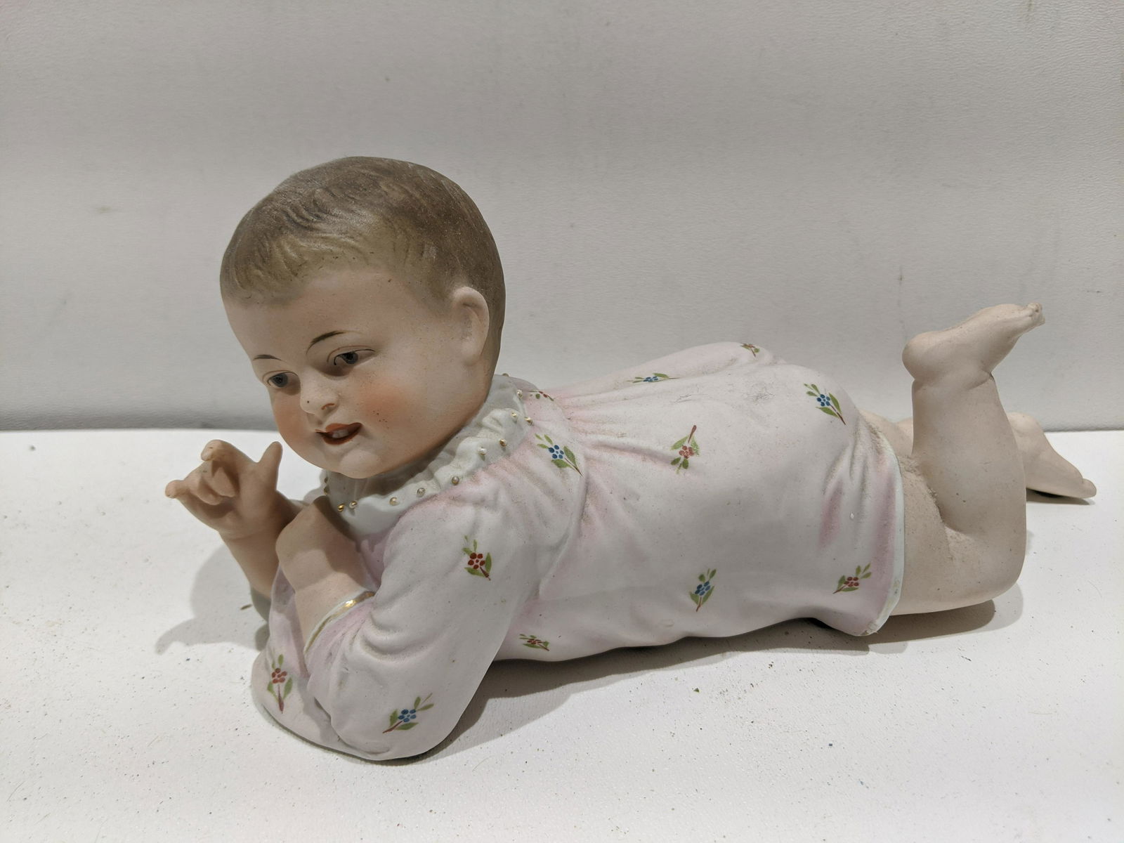 Antique Heaubach Porcelain Piano Baby Figurine (1 of 5)