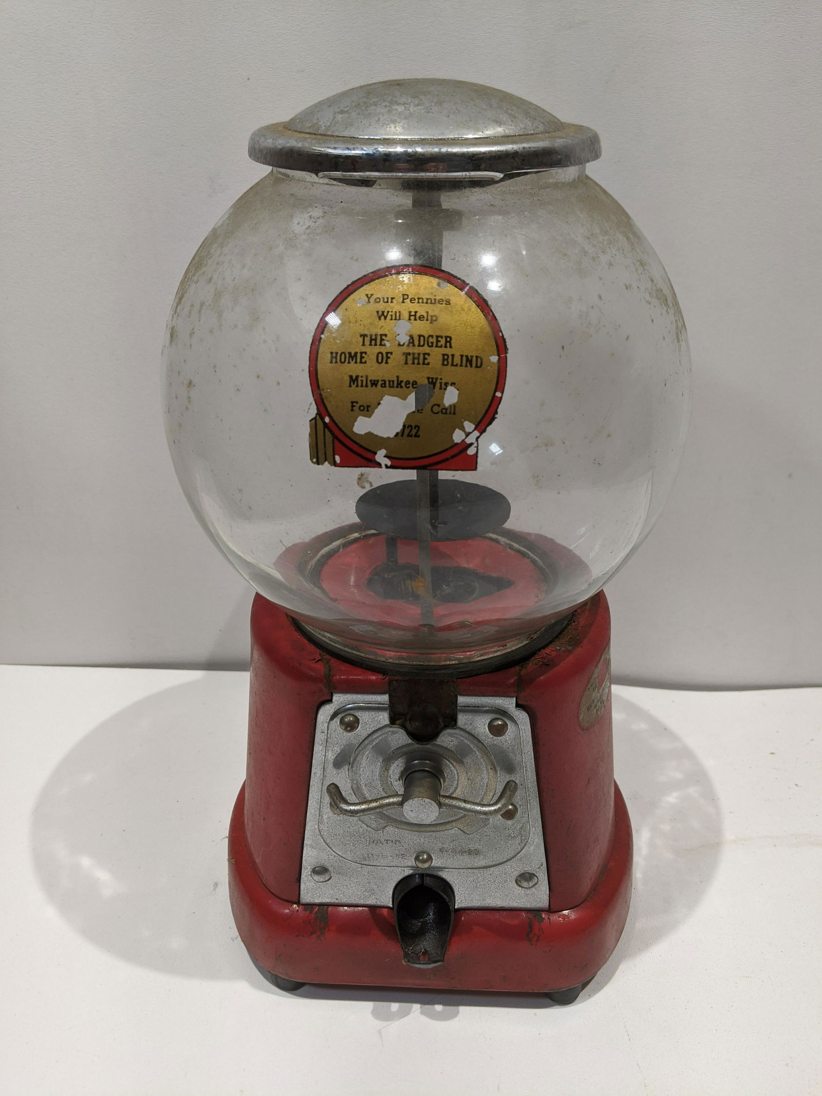 1923 Dated Globe 1 Cent Penny Gumball Machine (1 of 8)
