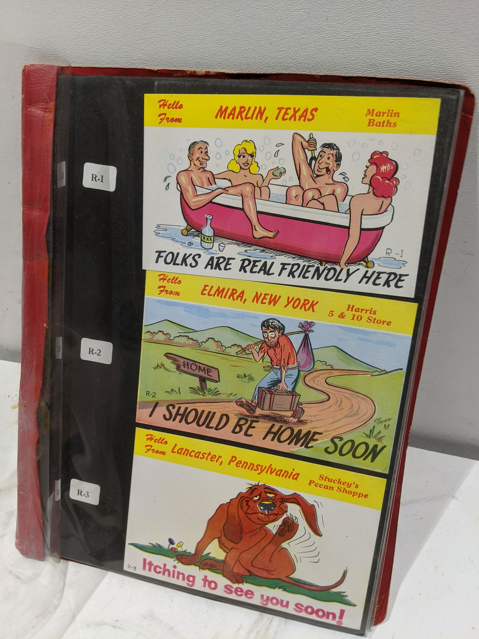 1940's Hello From Cartoon Postcards Salesman Sample Kit (1 of 4)