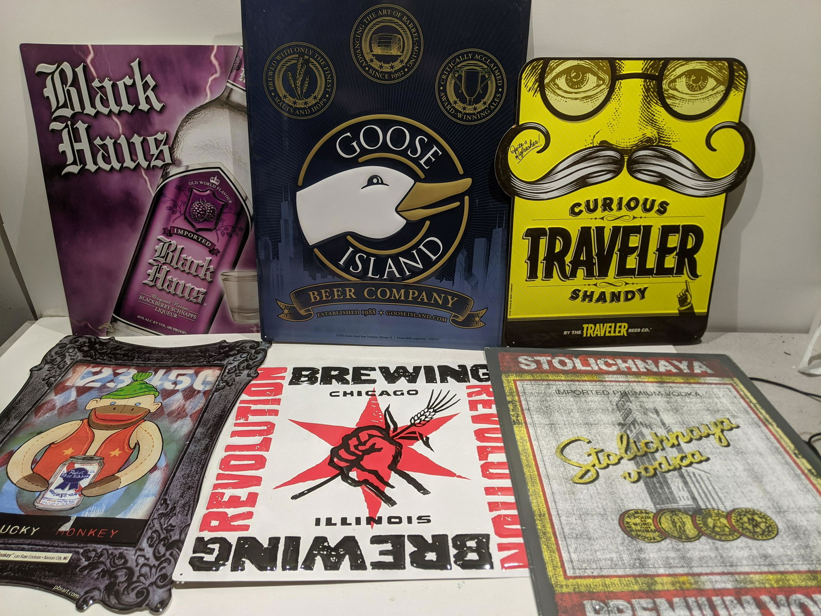 Lot 6 Micro Brewery Tackers Metal Advert Beer Signs (1 of 7)