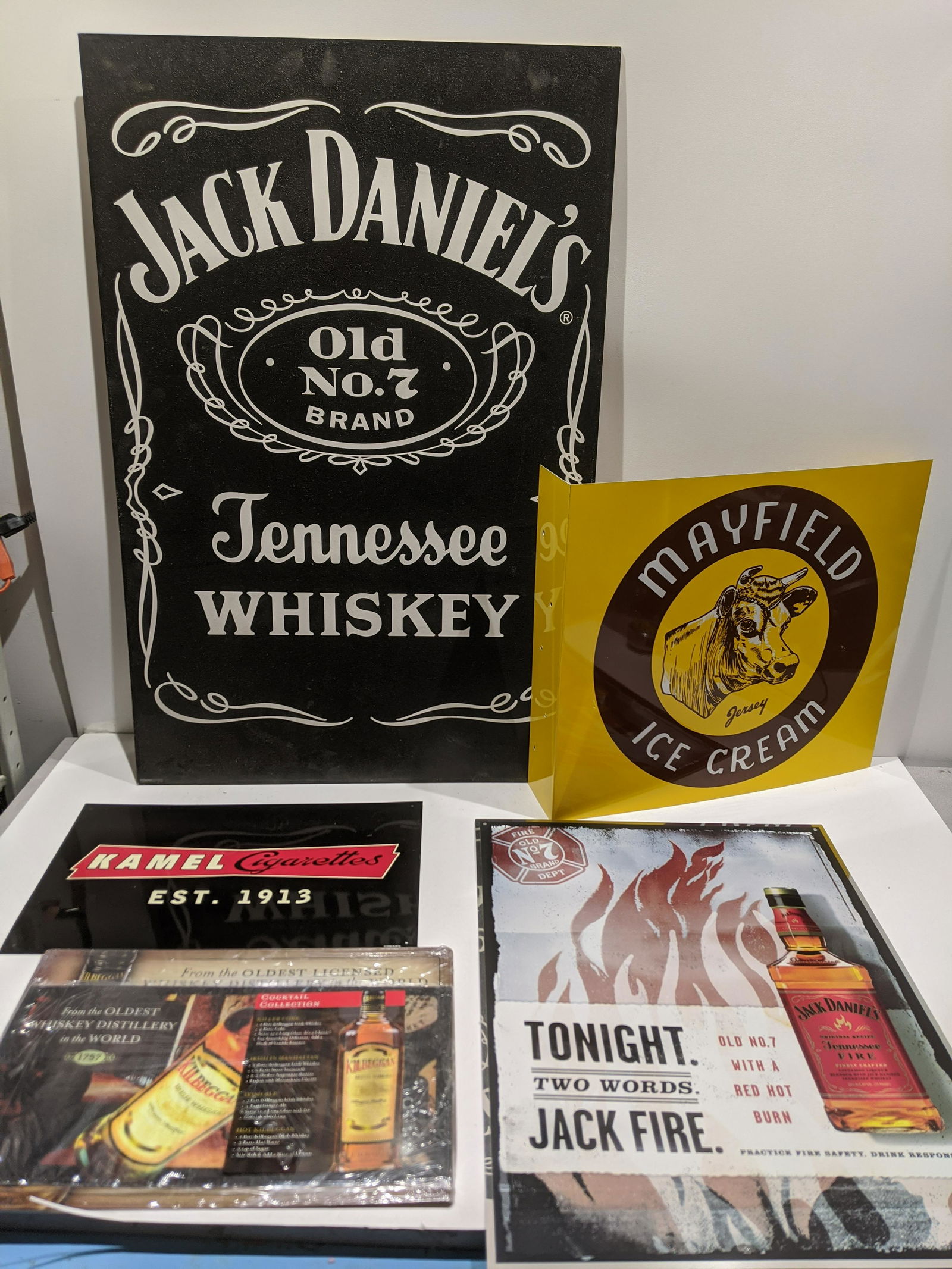 Lot 5 Advert Signs Distillery Ice Cream Cigarettes etc (1 of 7)