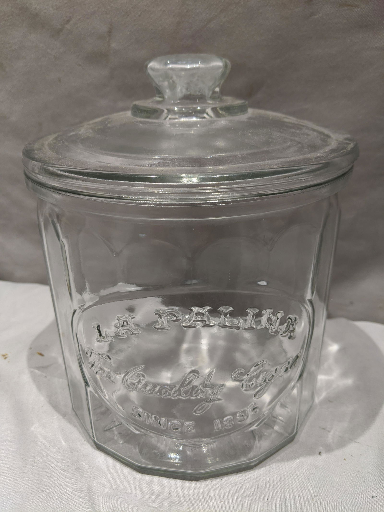 Antique Congress La Palina Cigar Glass Store Jar (1 of 5)
