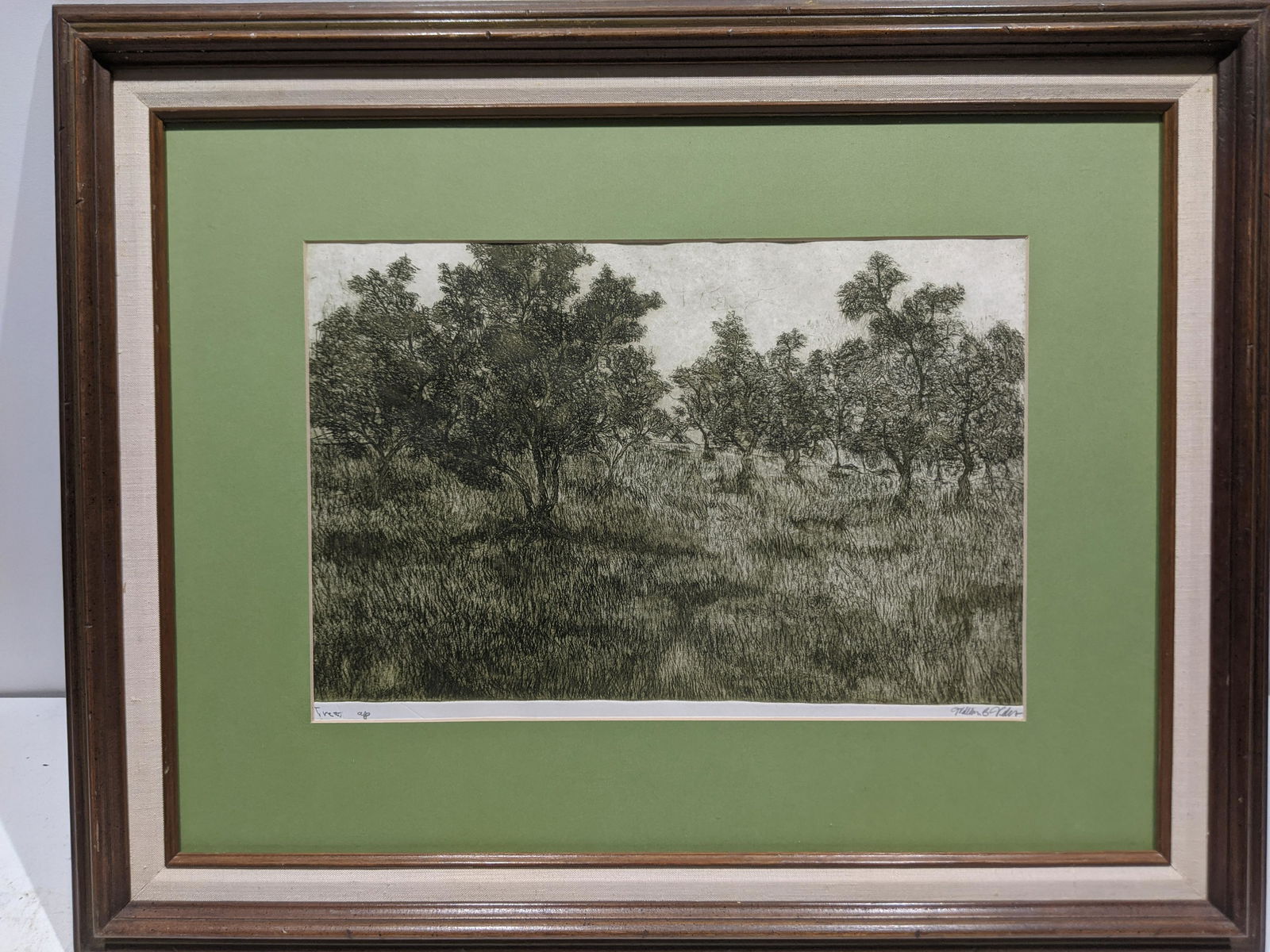 Signed Ydes Trees Artist Proof Lithograph (1 of 11)