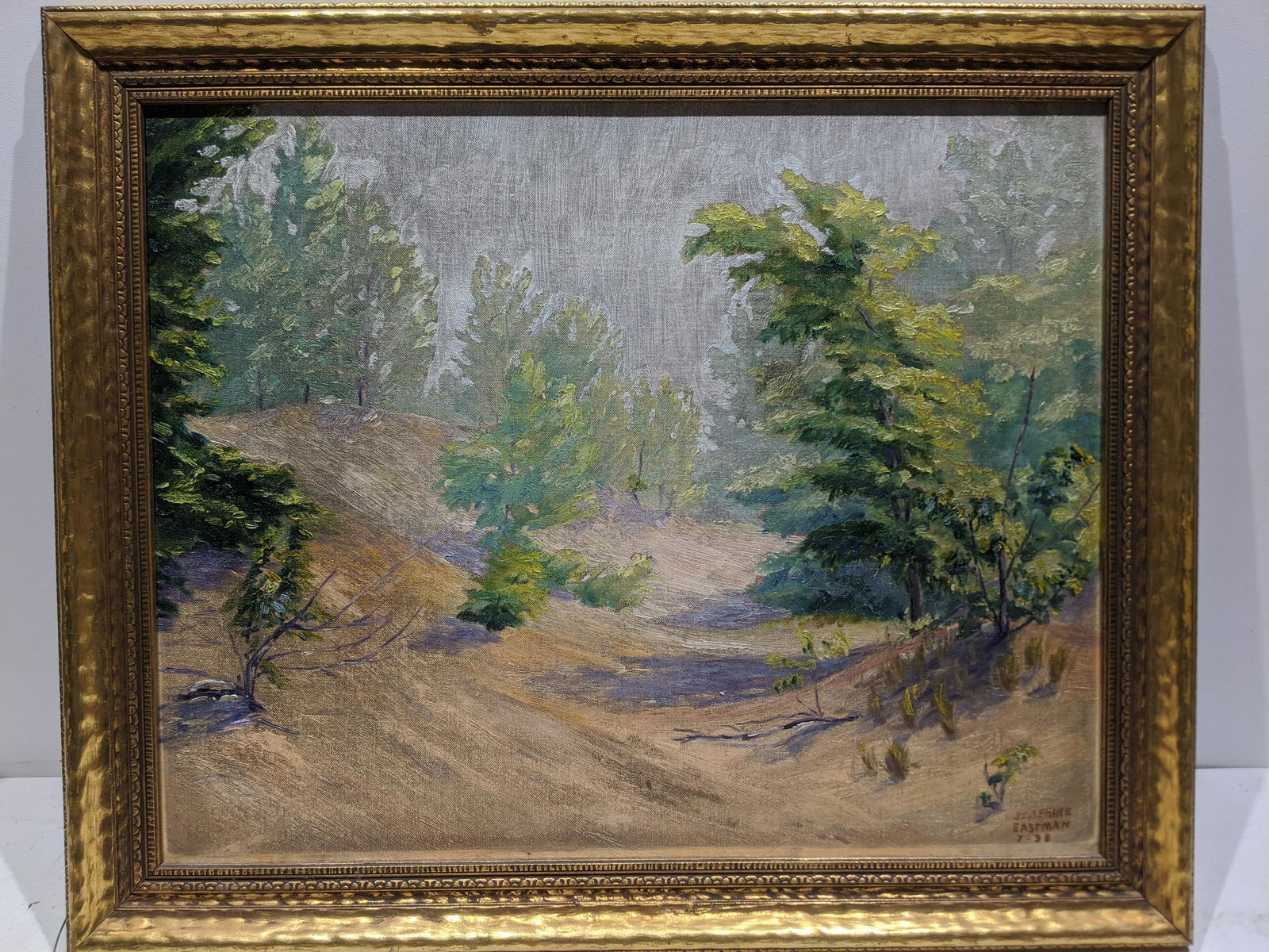 1938 Josephine Eastman Sand Dunes Oil Painting (1 of 14)