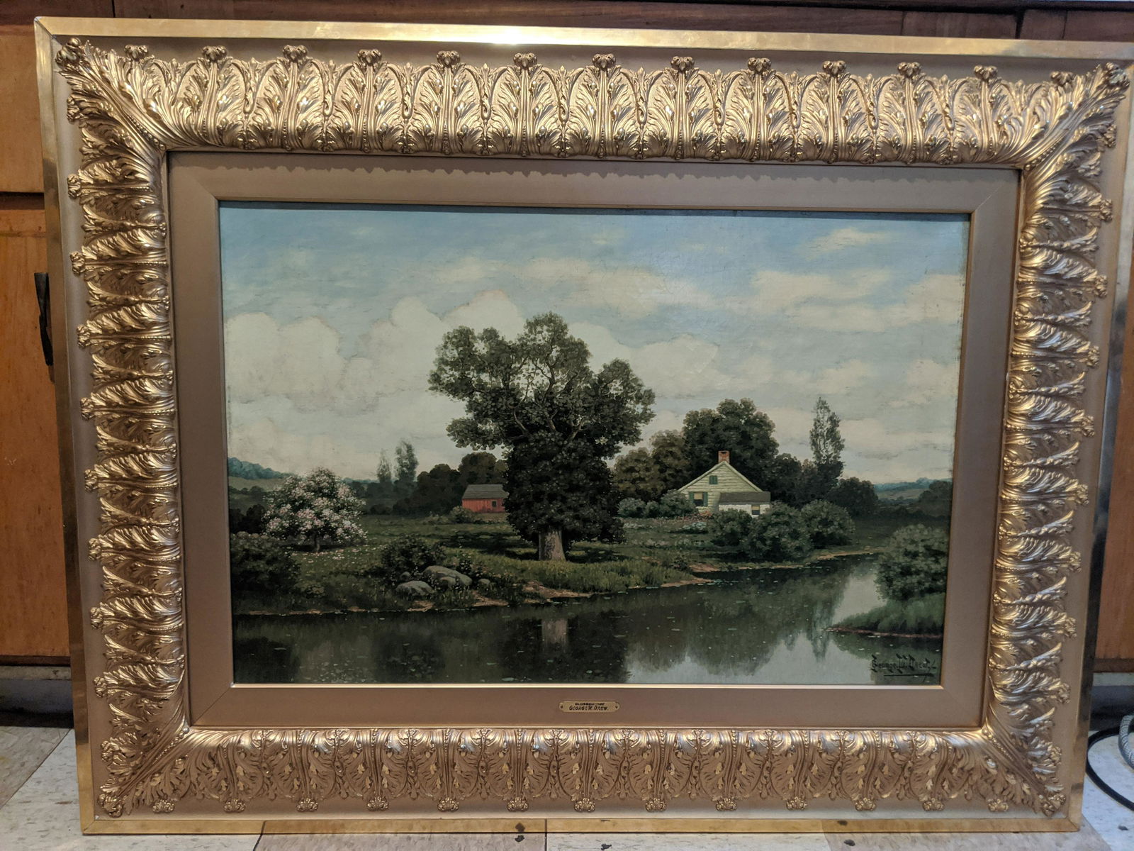 George W Drew Farmhouse Scene Oil Painting (1 of 15)
