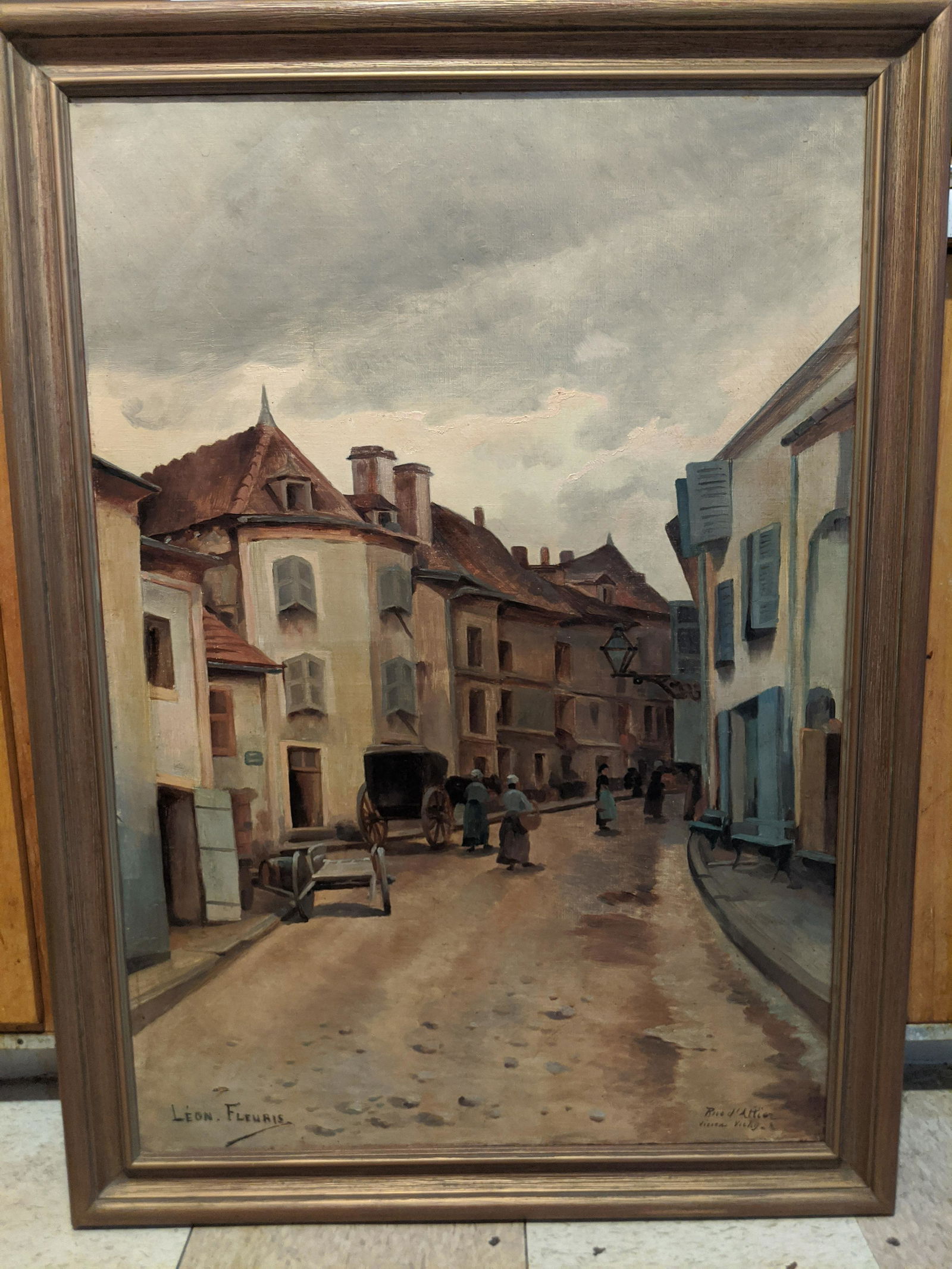 Leon Fleury Street Scene Oil Painting (1 of 14)