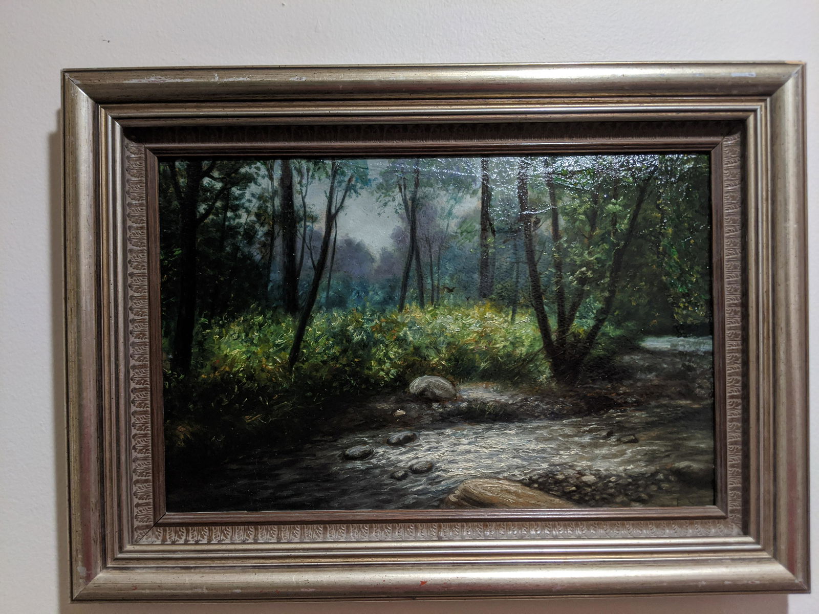 Frederick Smallfield Stream in Wood Oil Painting (1 of 16)