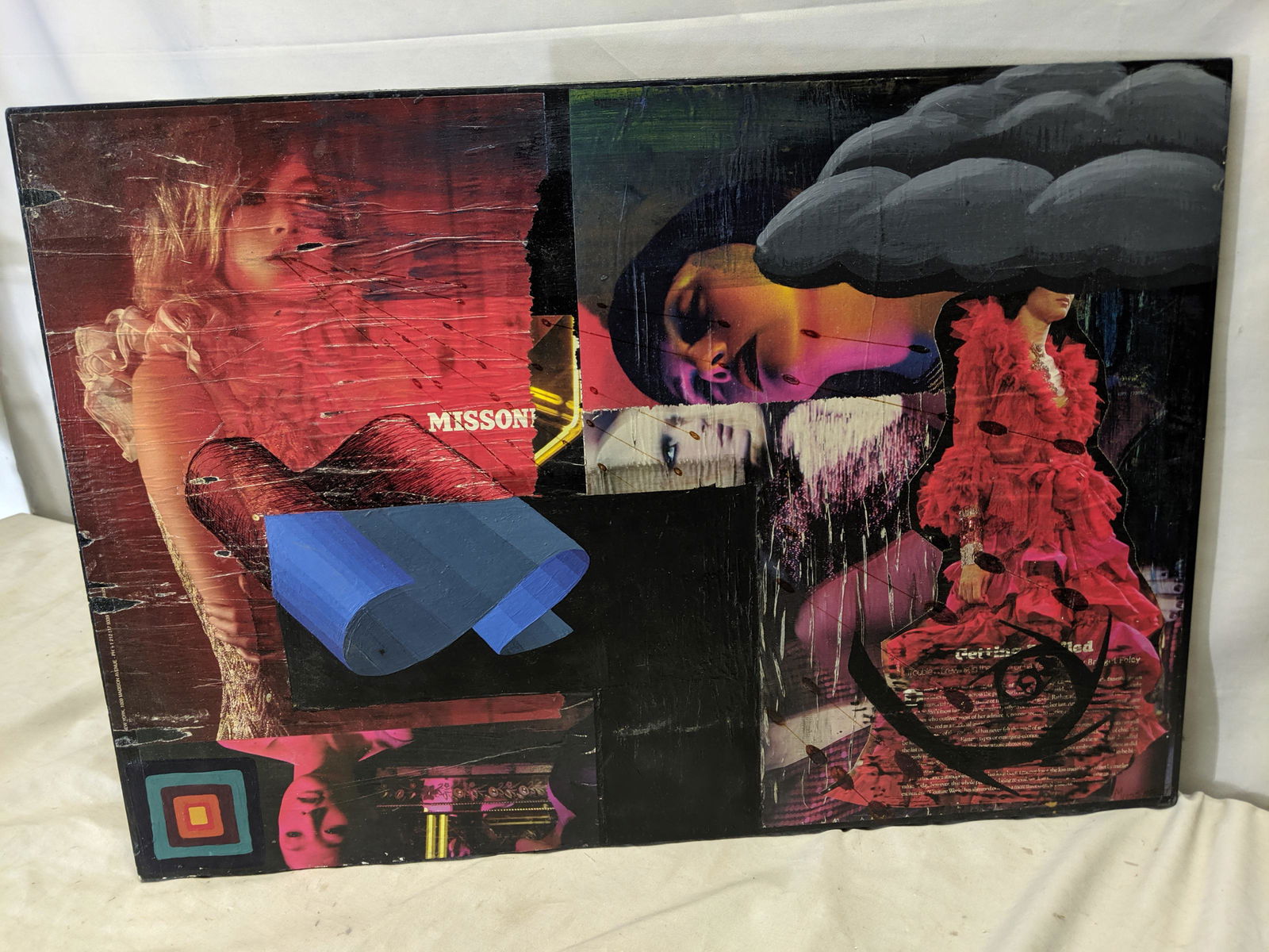 2007 Mixed  Media Female Form Pop Art Wall Collage on W (1 of 10)