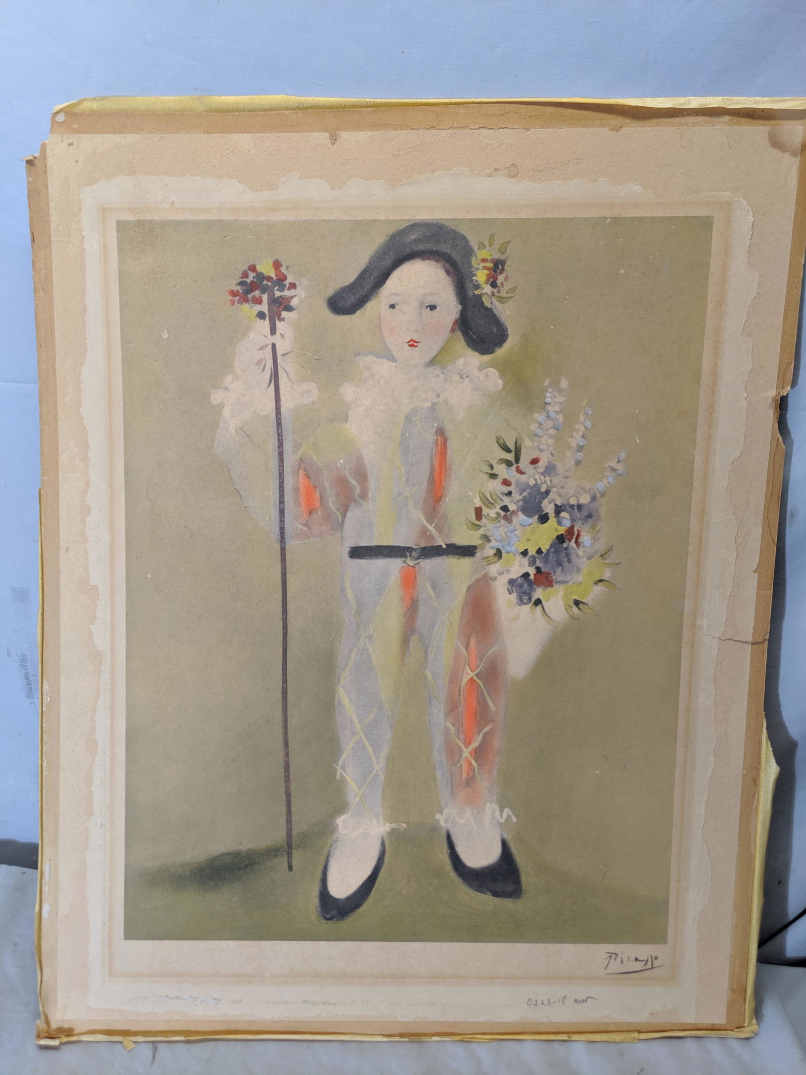 Vintage Pablo Picasso Spanish Clown Boy Lithograph (1 of 10)