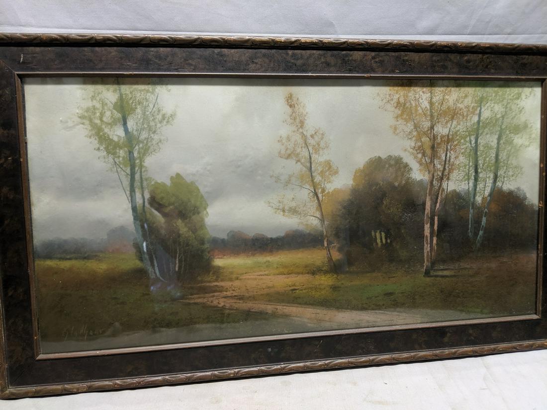 Antique Albert Glatthaar Pastel Painting Landscape (1 of 12)