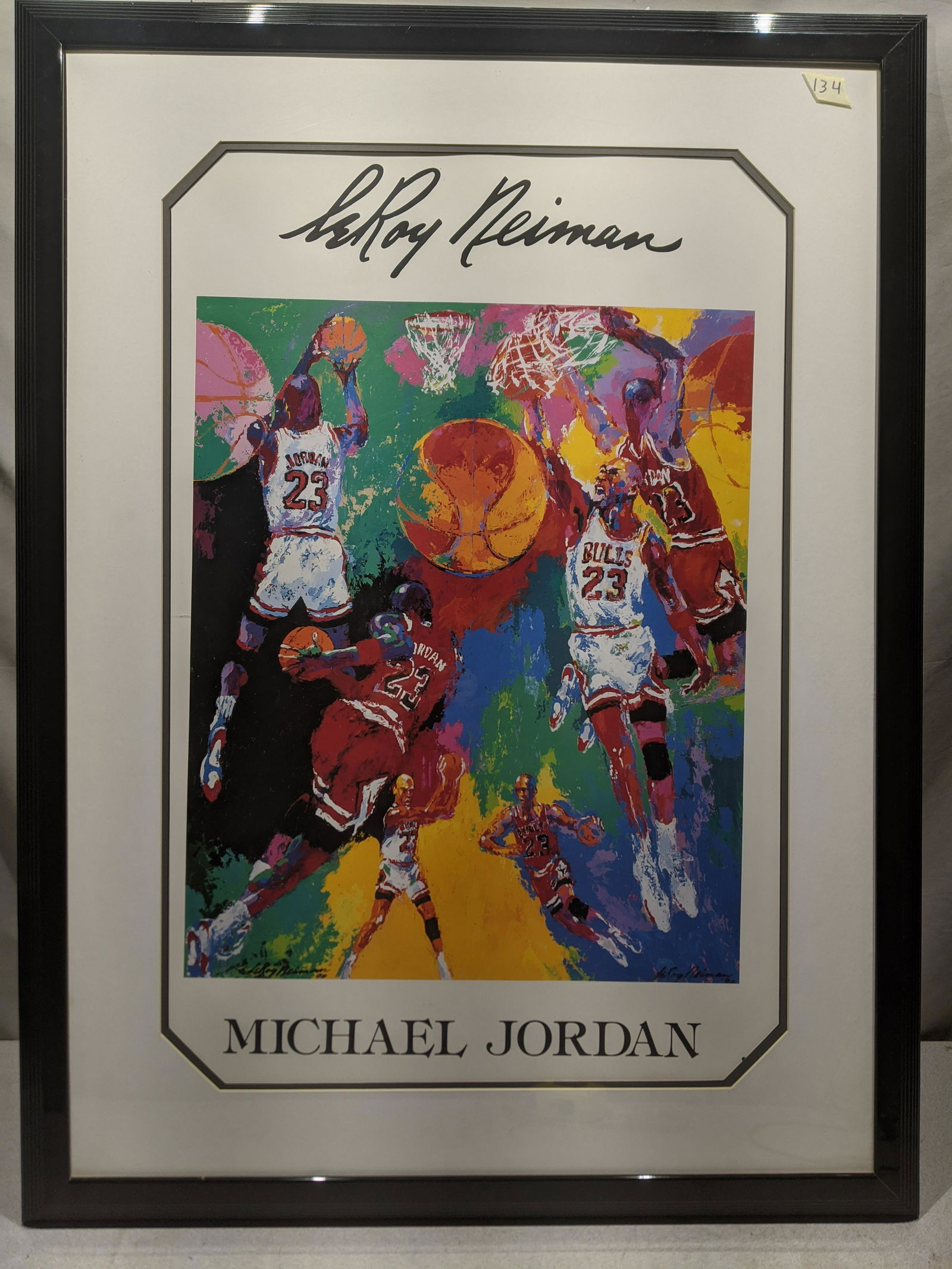 Leroy Neiman Michael Jordon Chicago Bulls Lithograph (1 of 11)