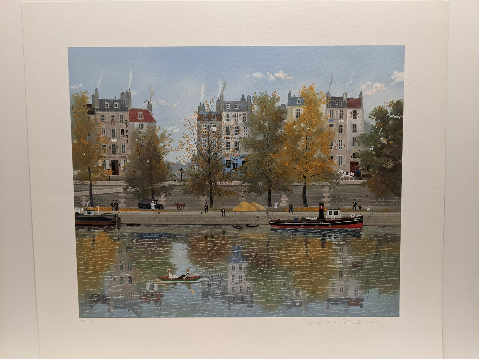 Michel Delacroix Le Canotier Paper LTD ED Serigraph (1 of 14)