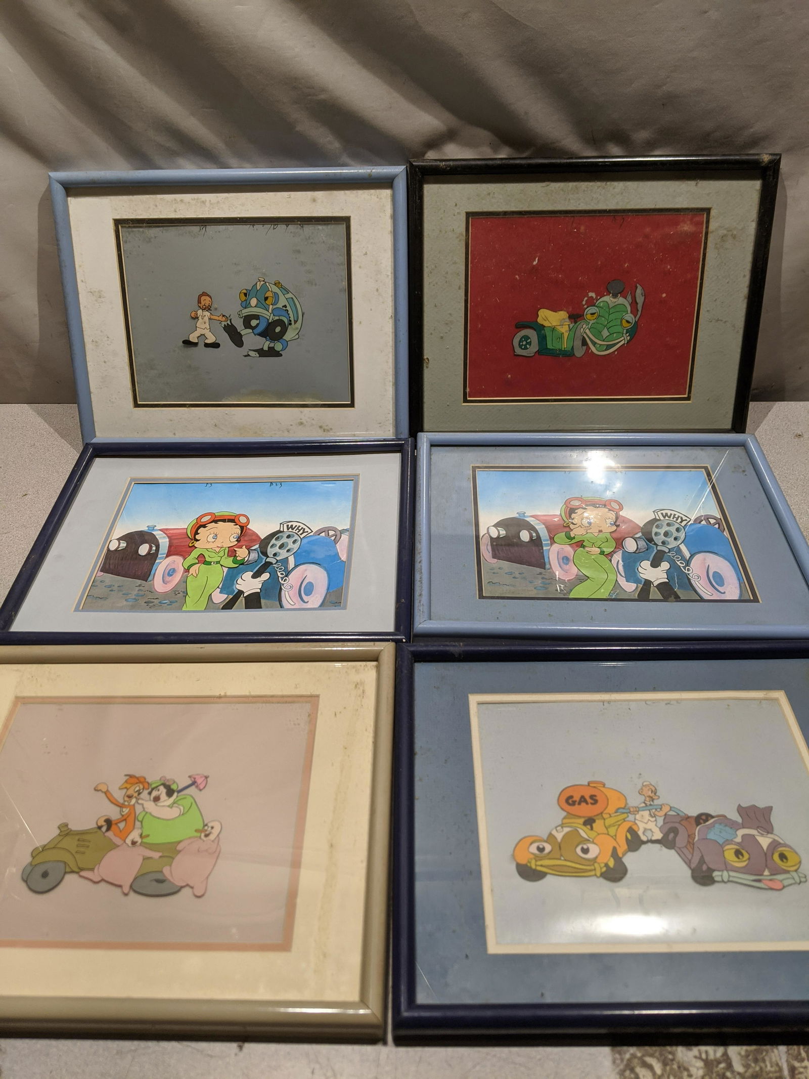 Set 6 c1950's Original Betty Book Carton Animation Cell (1 of 8)