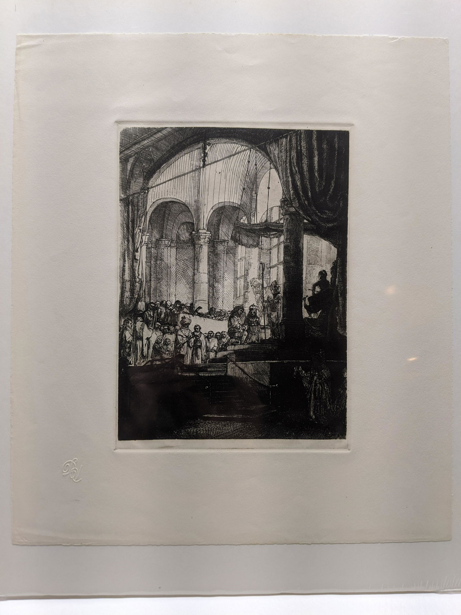 Rembrandt Restrike Etching #112 Marriage Jason & Creusa (1 of 6)