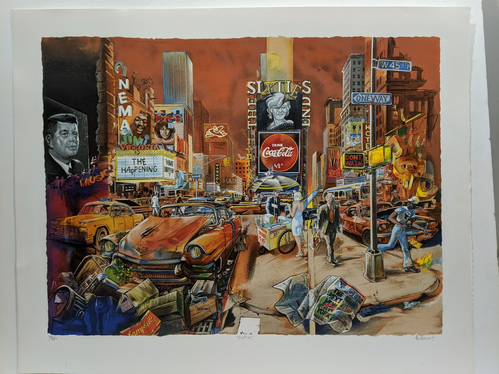 Daniel Authouart Sixties LTD ED Lithograph (1 of 12)