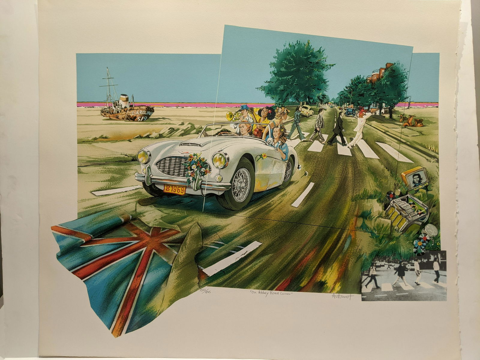 1985 Daniel Authouart On Abbey Road Corner Litho (1 of 10)